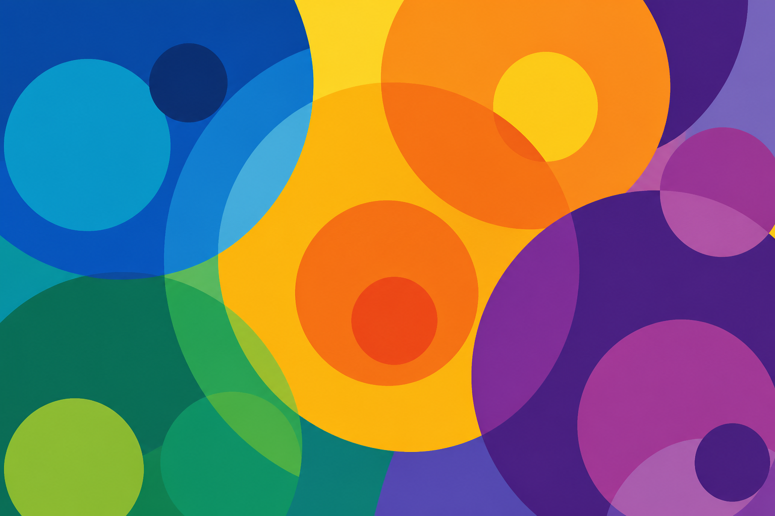 Abstract composition with harmonious color schemes